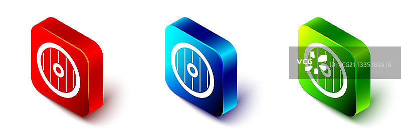 2.5D希腊风格盾牌图标图片素材