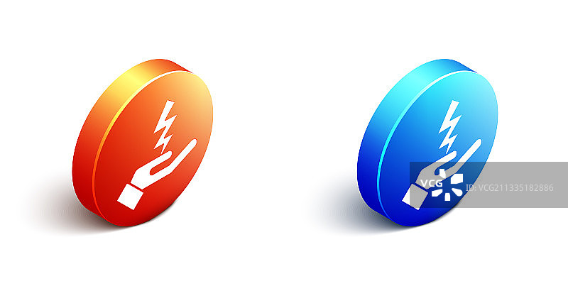 白色背景上的2.5D宙斯图标图片素材