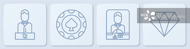 赌场荷官赌场荷官赌场线条图片素材