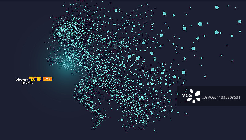 粒子点绘运动会短跑比赛冲刺运动员，抽象矢量科技感运动素材背景图片素材