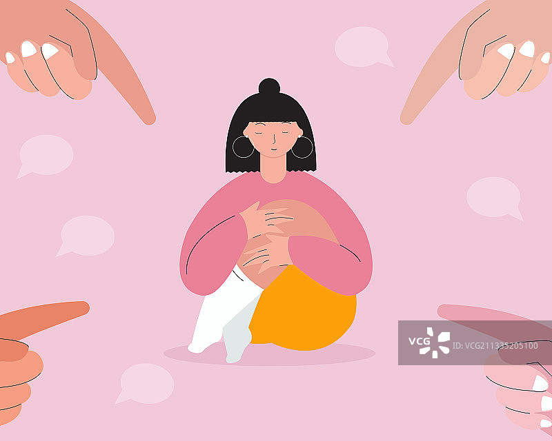 被欺负的女孩图片素材