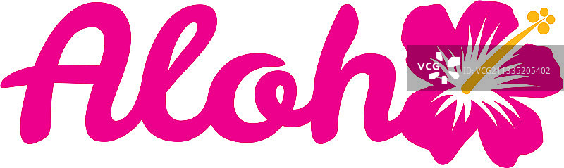 夏威夷风情问候语图片素材