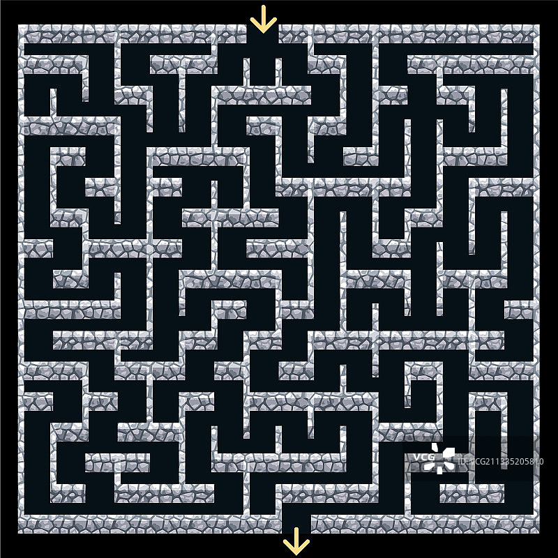 3D石墙迷宫地牢逃脱图片素材