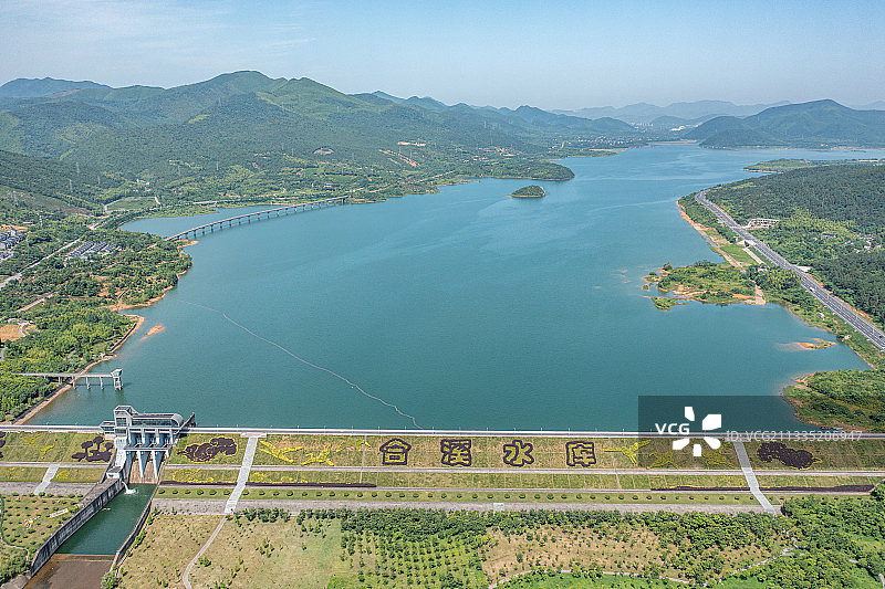 浙江省湖州市长兴县合溪水库图片素材