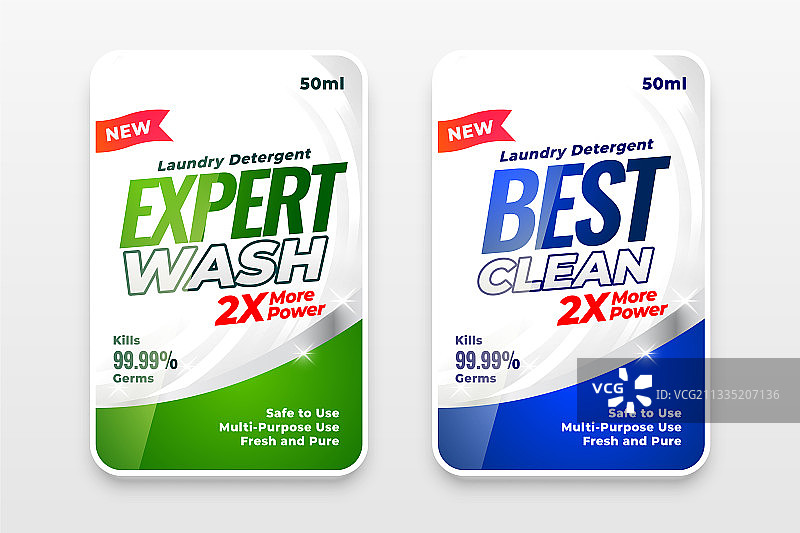 专家推荐的洗涤剂标签贴纸套装图片素材