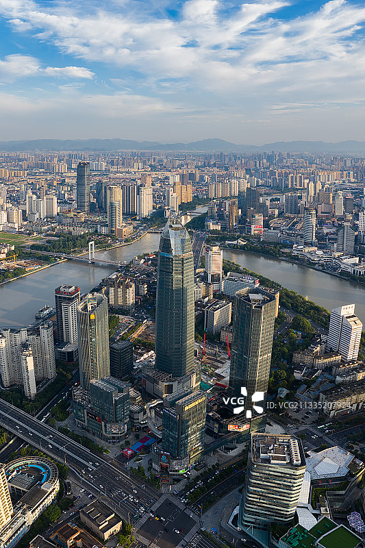 宁波绿地中心三江口航拍图片素材