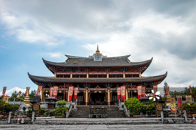 云南大理天龙八部影视城古建筑图片素材