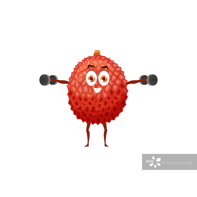 健康荔枝健身运动食品卡通图片素材