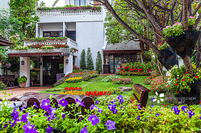 清迈，街头住宅图片素材