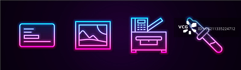 名片、风景照副本图标组合图片素材