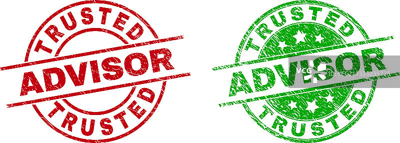 值得信赖的顾问圆形印章图片素材