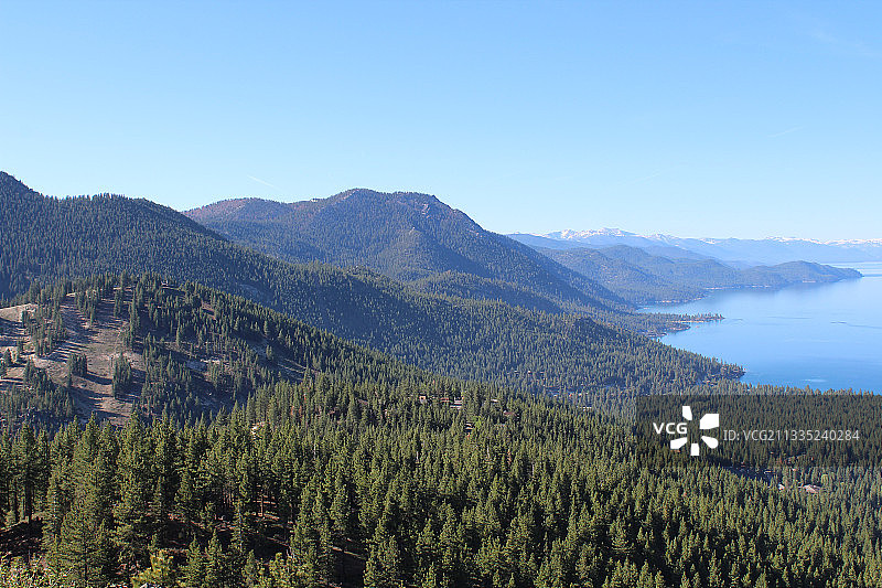 太浩湖山脉风光，美国图片素材