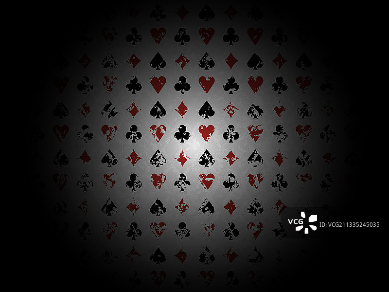 红色黑色阴影中心扑克牌花色图案图片素材