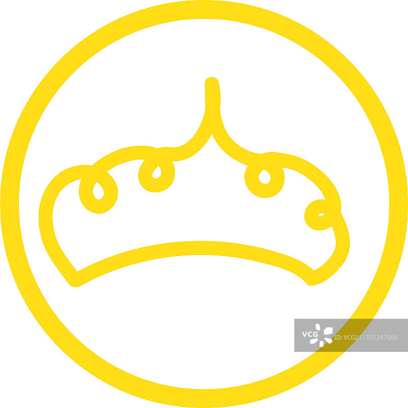 白色背景下的维多利亚金色皇冠图片素材