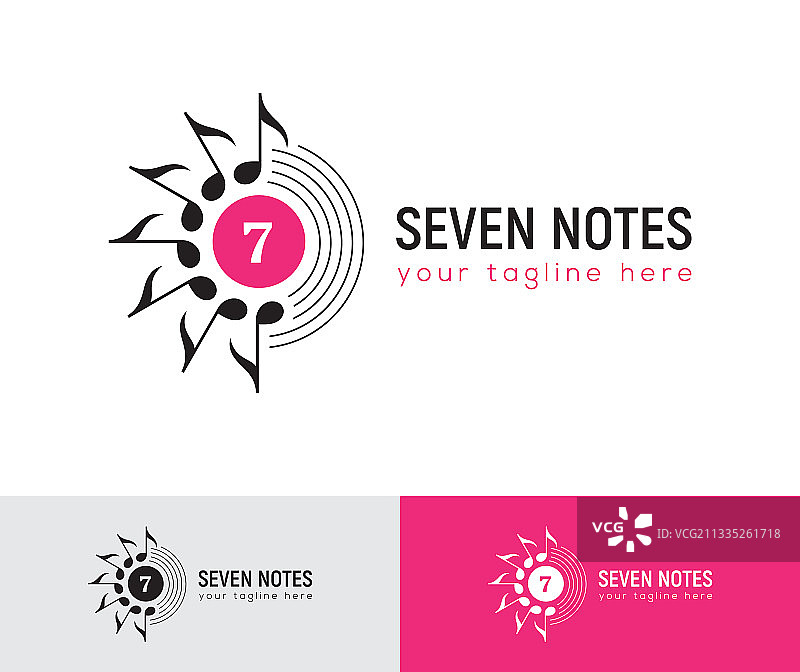 音乐Logo设计：七个音符图片素材