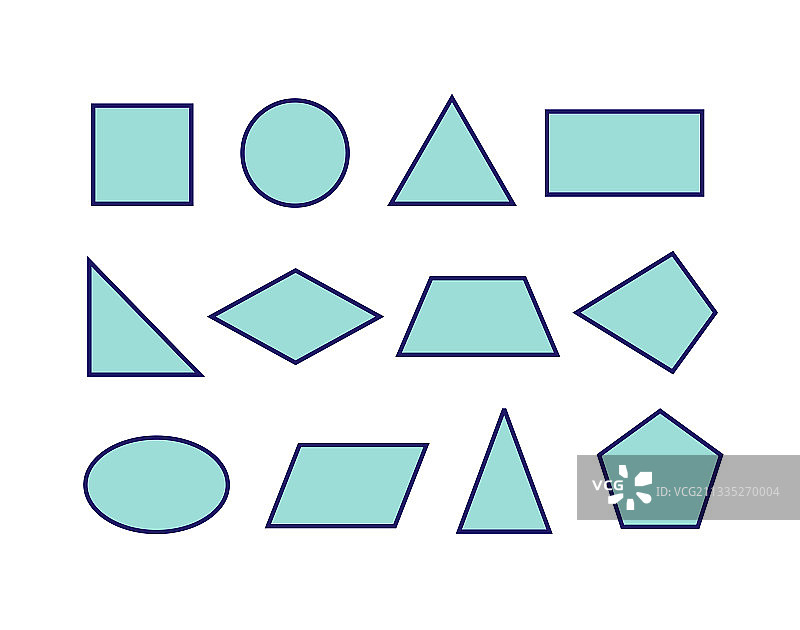 基础2D形状集合几何形状图片素材