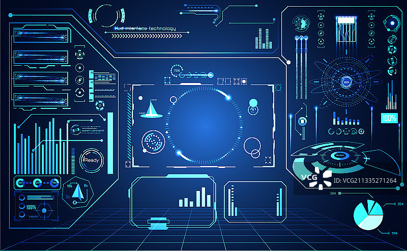 抽象科技UI未来HUD概念图片素材