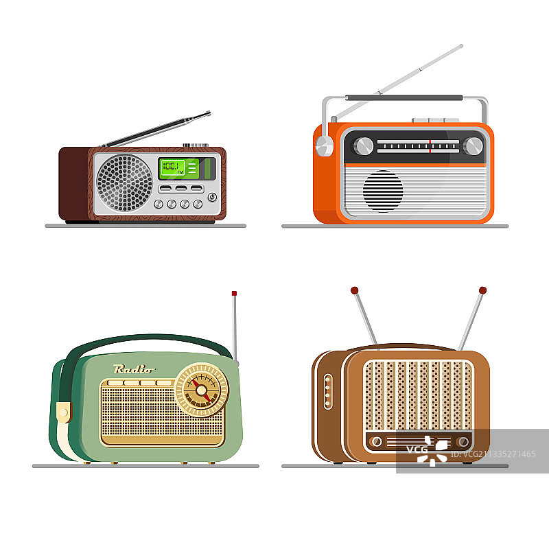无线电调谐器套装图片素材
