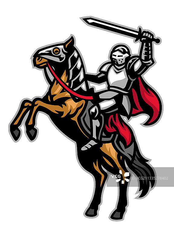 骑士吉祥物骑马图片素材