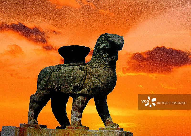 沧州铁狮子图片素材