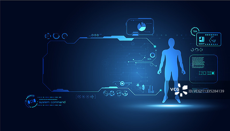 抽象科技科学概念人类数据图片素材