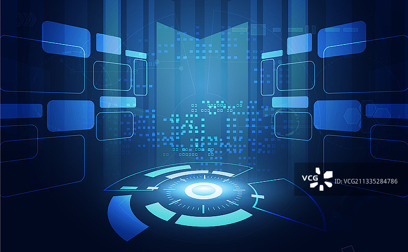 抽象科技UI未来HUD概念图片素材