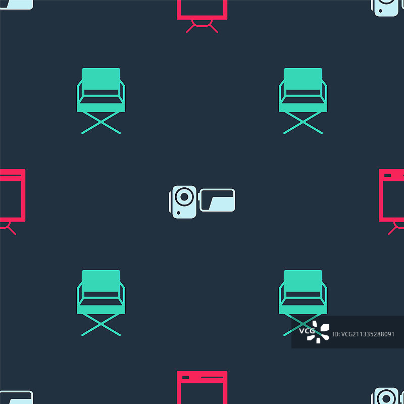 复古电视电影相机导演电影套装图片素材