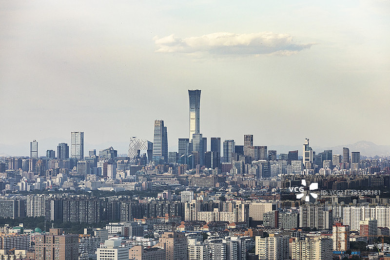 从丰台区丽泽商务区眺望北京朝阳区CBD图片素材