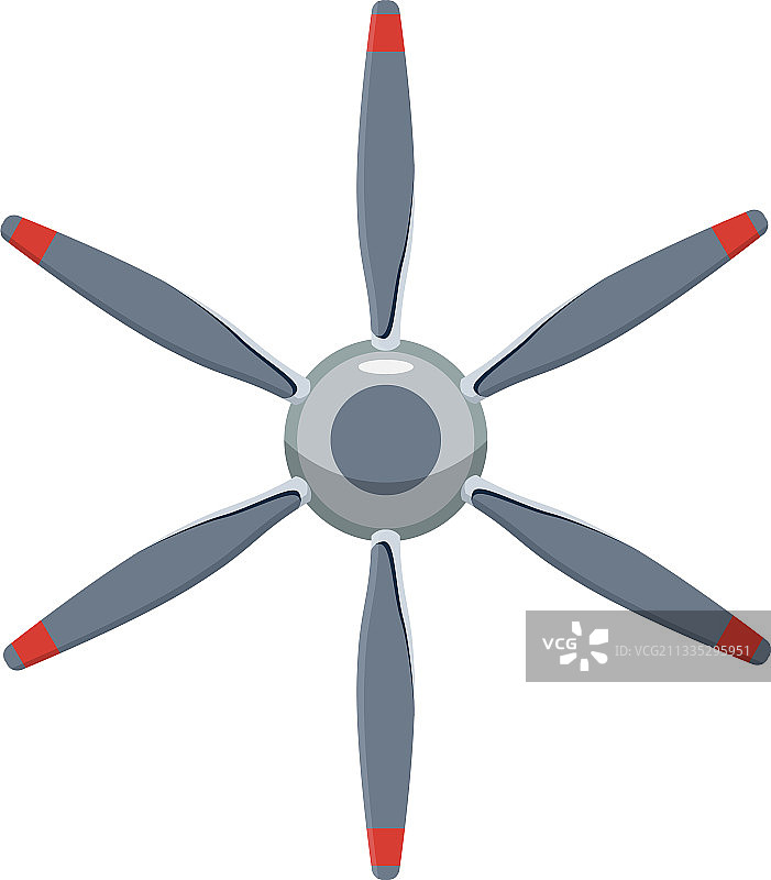 六叶铁制飞机螺旋桨图片素材