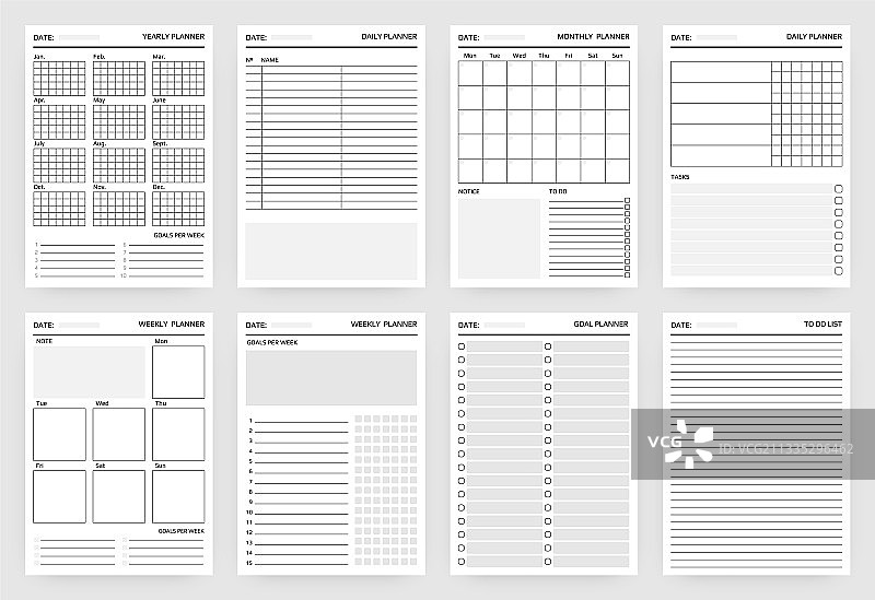 用于日程安排的计划本纸张图片素材