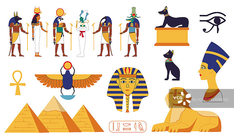 埃及古代神灵合集图片素材