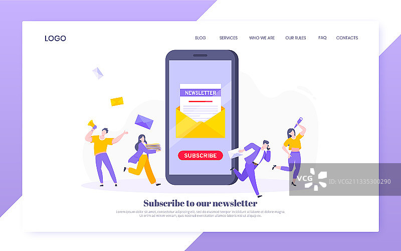 立即订阅我们的新闻邮件图片素材