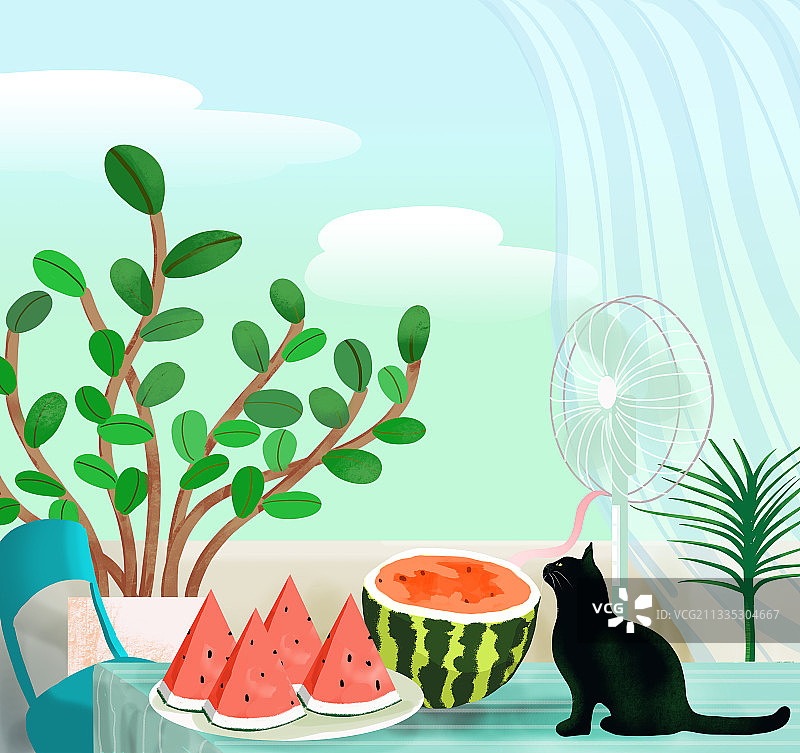 夏日场景图片素材