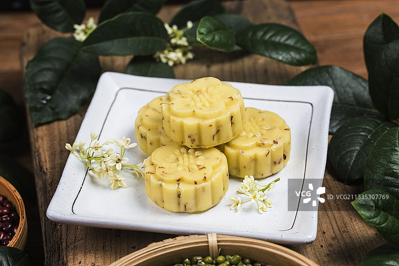 传统糕点桂花糕图片素材