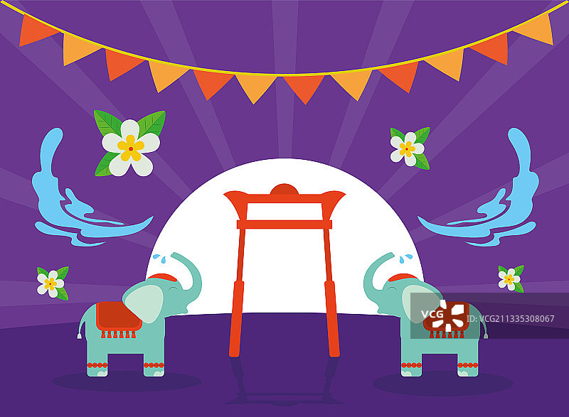 宋干节大象图片素材