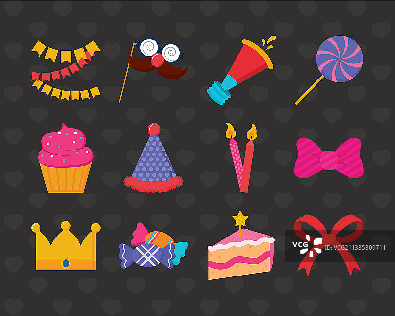 派对图标合集图片素材