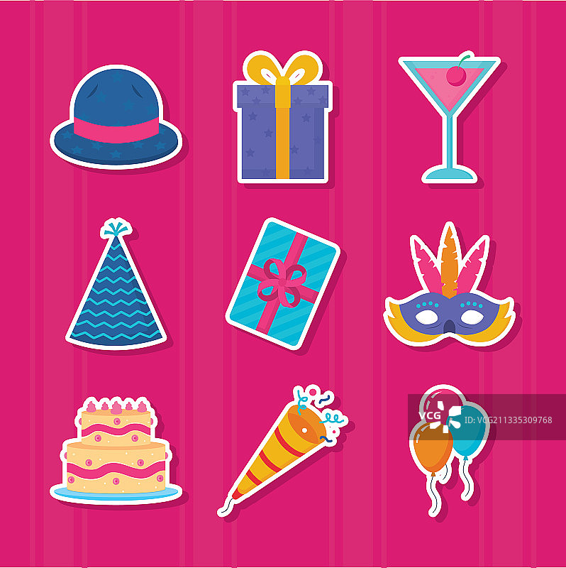 生日图标集图片素材