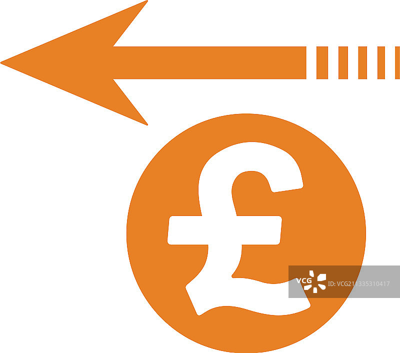 退款箭头商业英镑现金返还图标图片素材