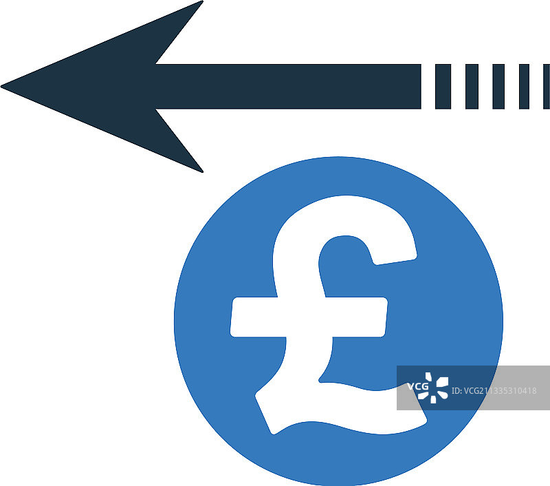 退款箭头商业英镑现金返还图标图片素材