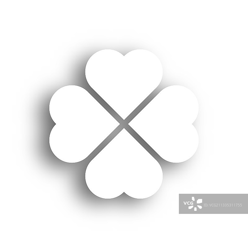 带阴影的3D三叶草图片素材