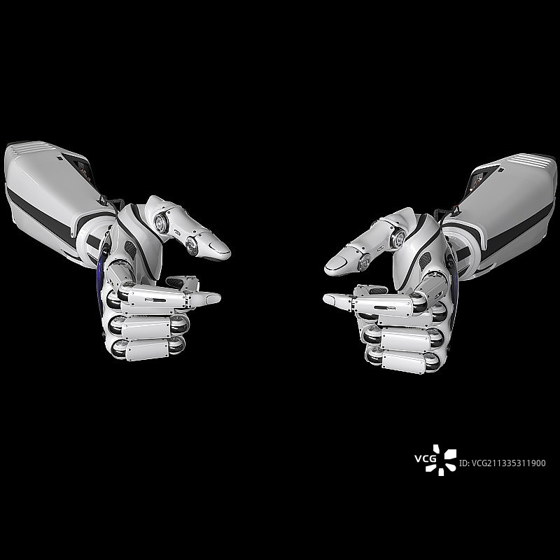 机器手双手手势图片素材