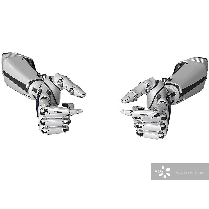 机器手双手手势图片素材