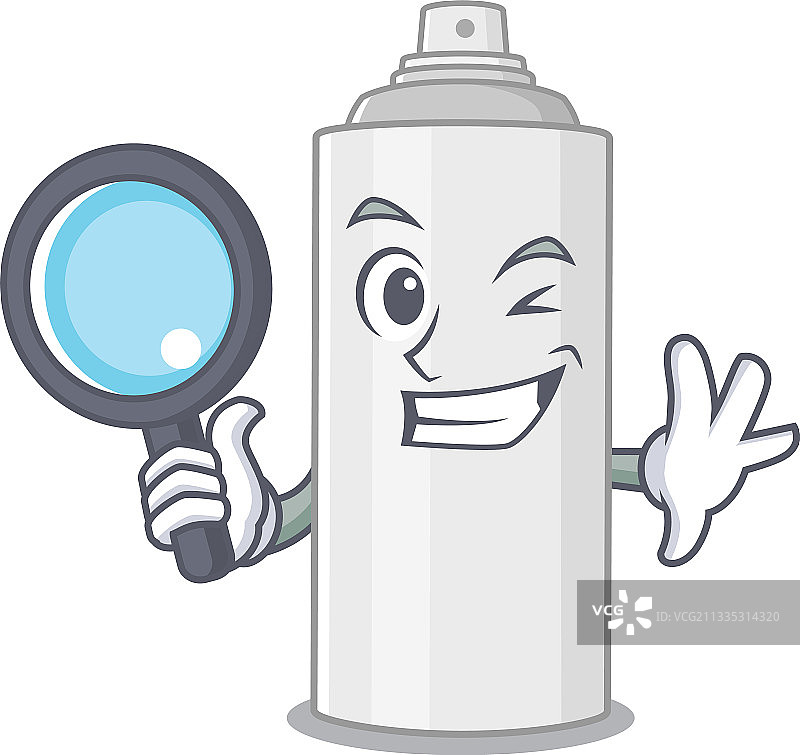 卡通吉祥物发胶超级侦探图片素材