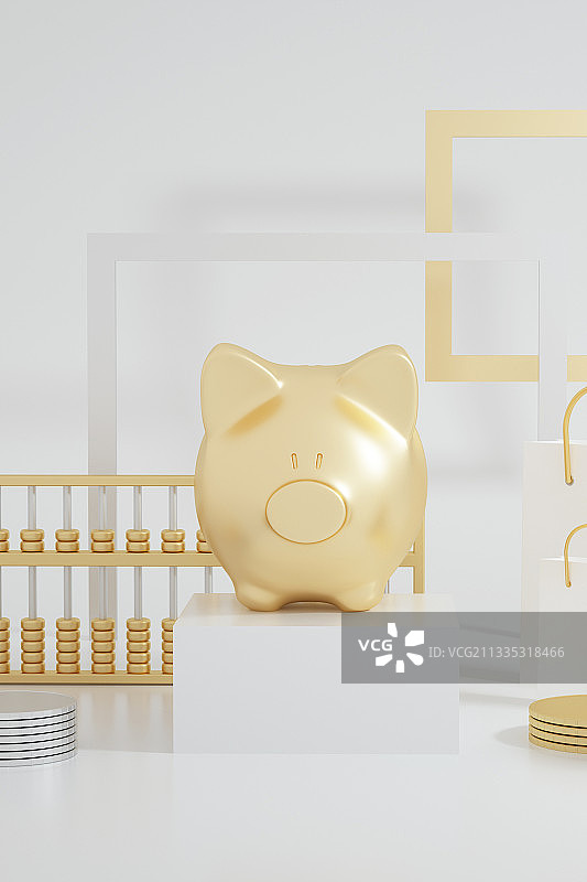 C4D金融创意场景图片素材