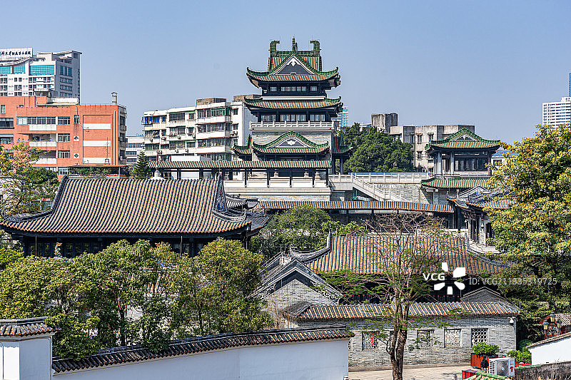 中国广州粤剧艺术博物馆古建筑景观图片素材