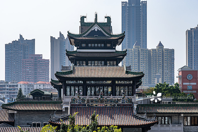 中国广州粤剧艺术博物馆古建筑景观图片素材