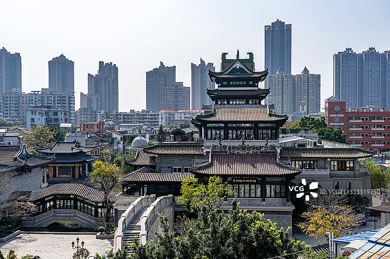 中国广州粤剧艺术博物馆古建筑景观图片素材
