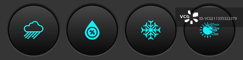 雨云、水滴百分比图片素材