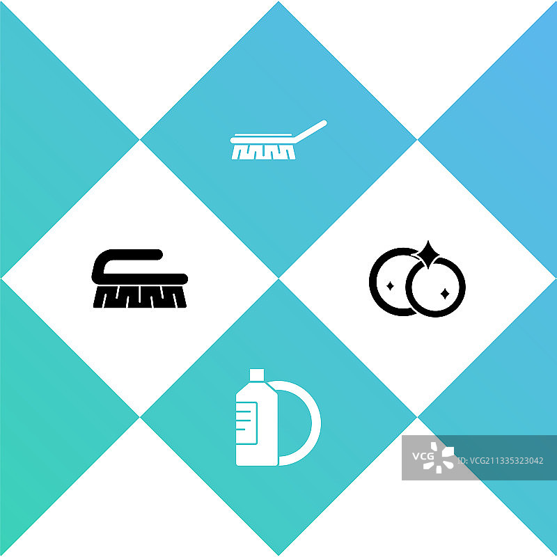 洗洁精瓶清洁刷套装图片素材