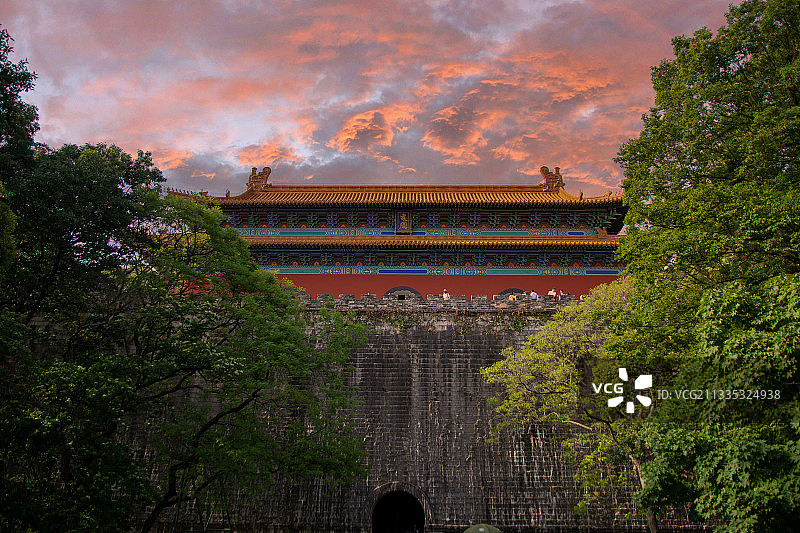 南京明孝陵方城明楼图片素材